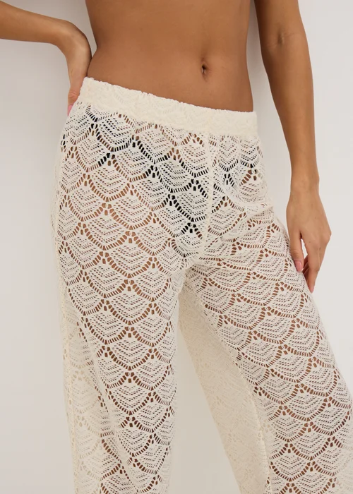 Cream Crochet Trousers - XS Image 2