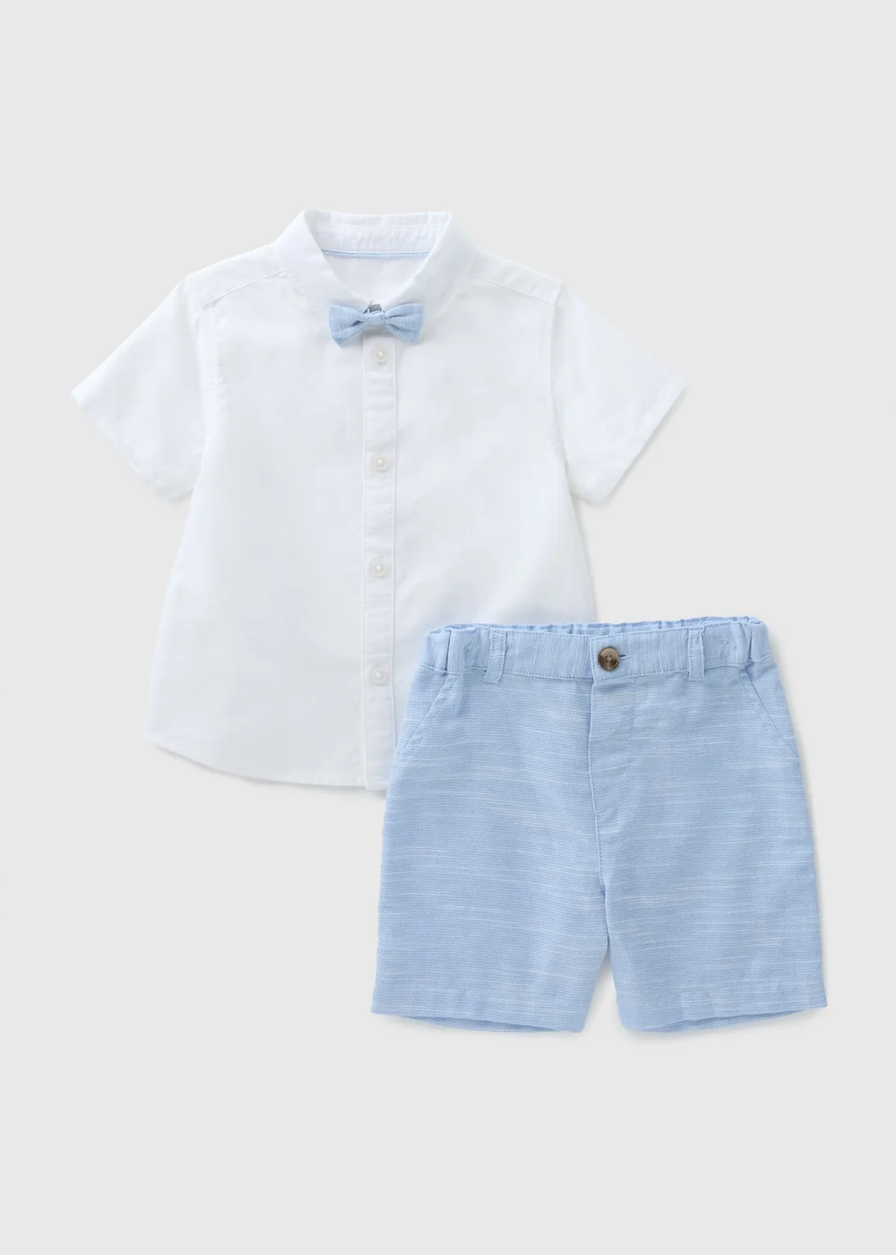 Boys Blue Shirt & Shorts Set (1-7yrs) - 1-1.5 Yrs Image 1