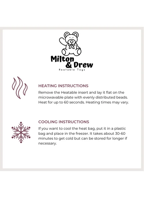 Milton & Drew Snuggly Black/White Zebra Heatable Soft Toy - One Size Image 3