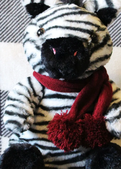 Milton & Drew Snuggly Black/White Zebra Heatable Soft Toy - One Size Image 2
