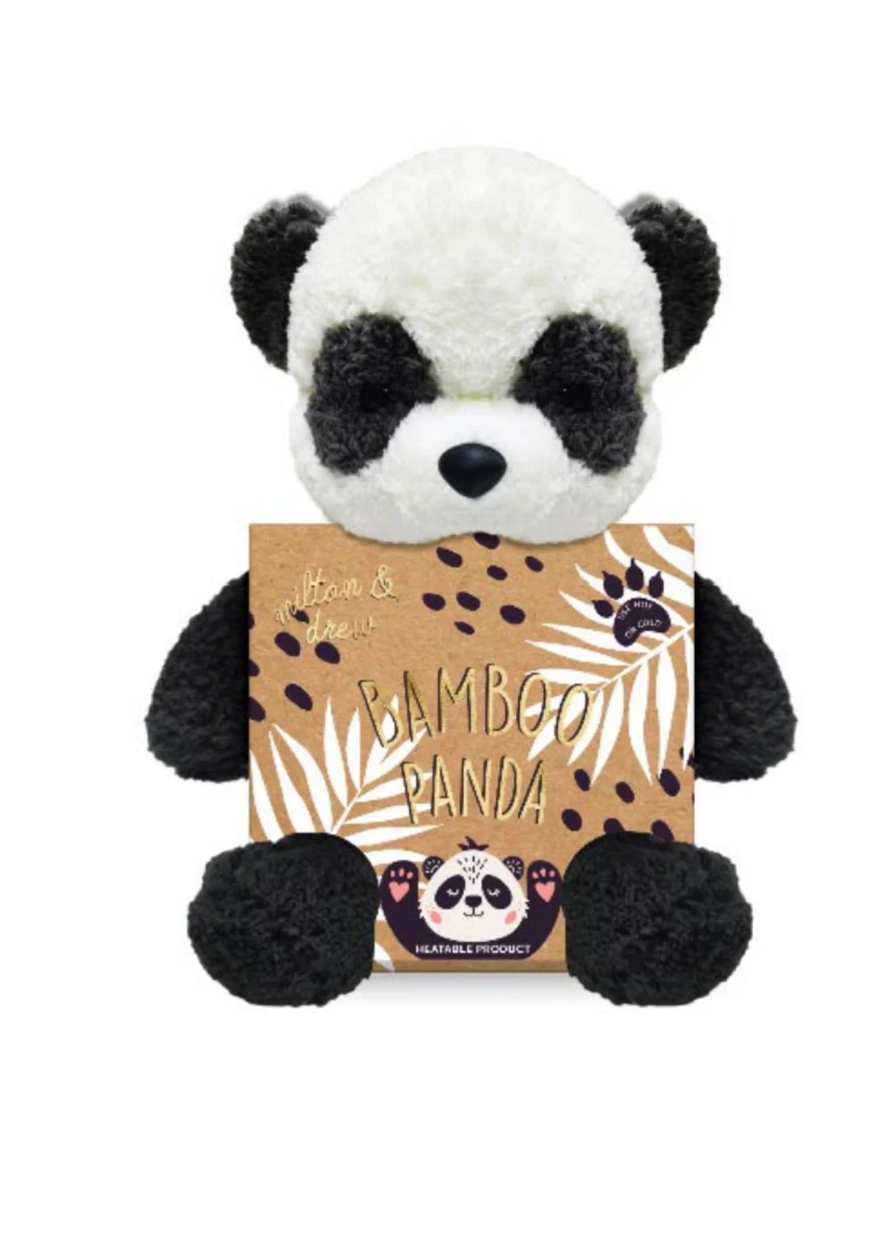Milton & Drew Bamboo Black/White Panda Heatable Stuffed Toy - One Size Image 1