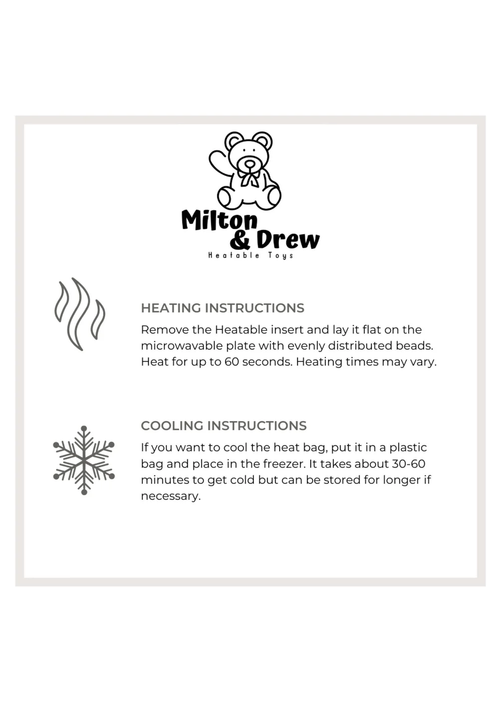 Milton & Drew Bamboo Black/White Panda Heatable Stuffed Toy - One Size Image 2