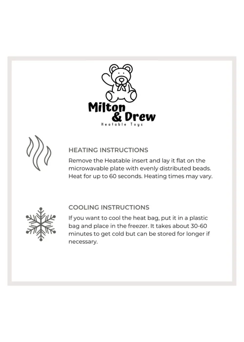 Milton & Drew Bamboo Black/White Panda Heatable Stuffed Toy - One Size Image 2