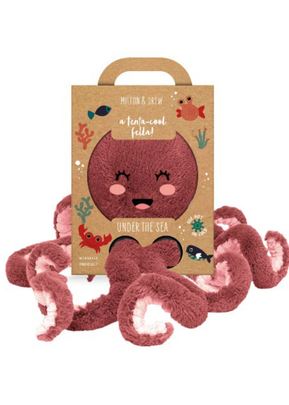 Milton & Drew Tenta-Cool Pink Octopus Heatable Stuffed Toy - One Size Image 1
