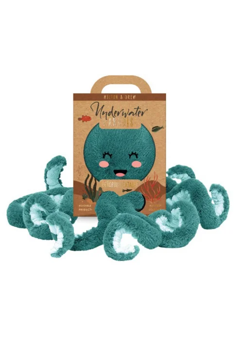 Milton & Drew Underwater Paradise Teal Octopus Heatable Stuffed Toy - One Size Image 1