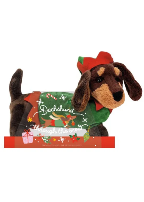 Milton & Drew Dachshund Brown Heatable Stuffed Toy - One Size Image 1