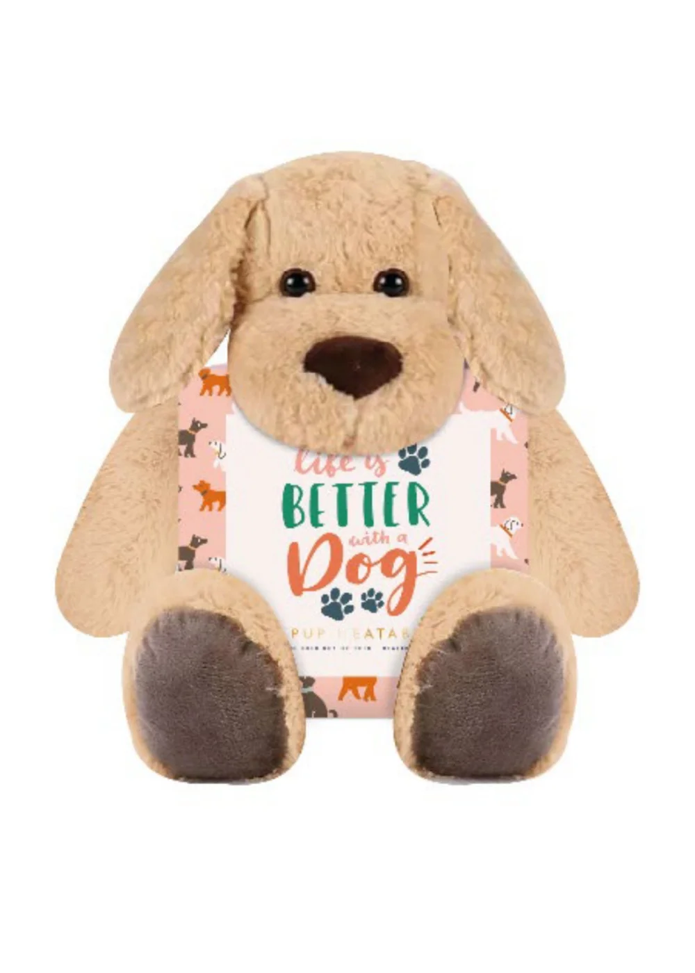 Milton & Drew Cuddly Pup Beige Heatable Soft Toy - One Size Image 1