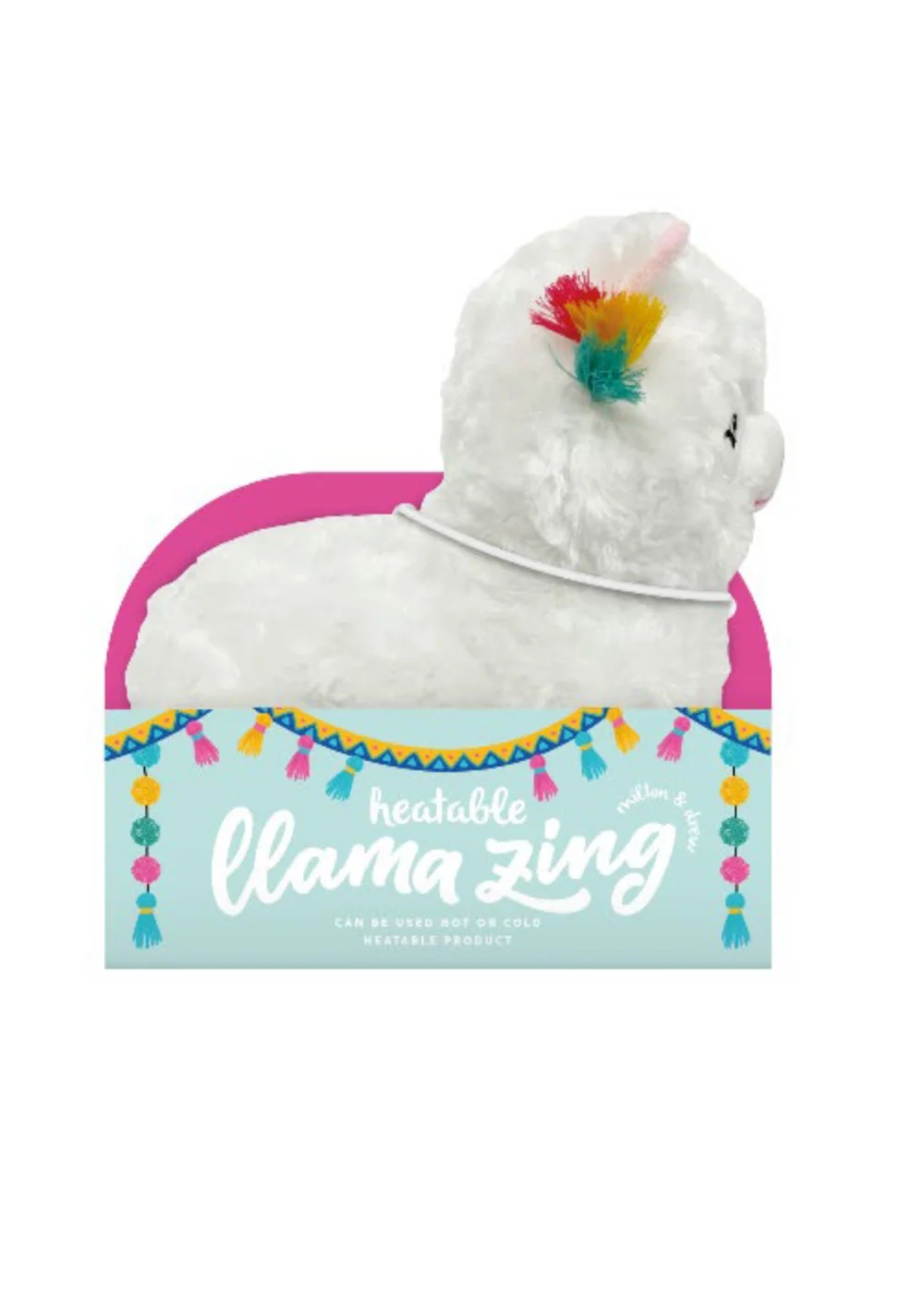 Milton & Drew Llamazing White Llama Heatable Stuffed Toy - One Size Image 1
