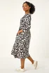 Roman Black Petite Floral Buttoned Dress - 14 Image 4