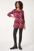Roman Pink Abstract Print Pocket Top with Snood - Size 18 Image 3
