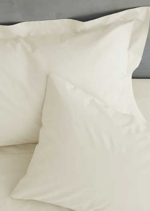 Catherine Lansfield Cream Easy Iron Percale Combed Fitted Sheet - Fitted Single Image 3