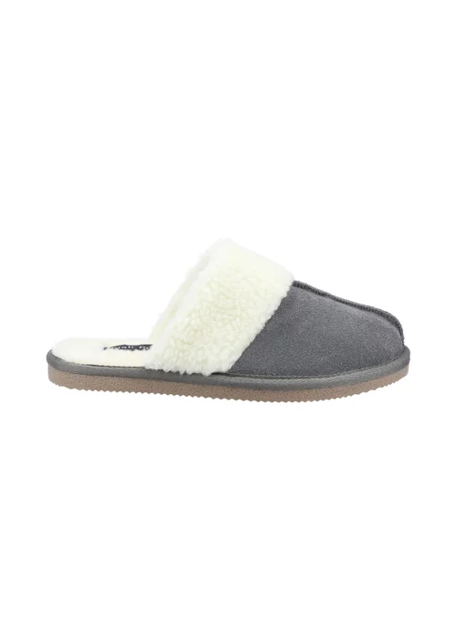 Hush Puppies Grey Arianna Mule Slippers - 4 Image 1