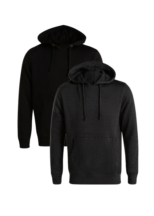 French Connection Black 2 Pack Cotton Blend Hoodies - S Image 1