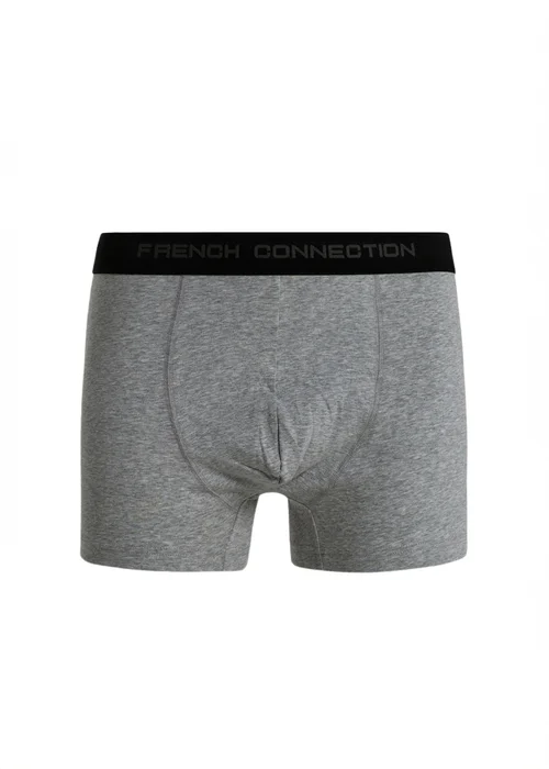 French Connection Charcoal Grey Cotton Boxers (Pack of 5) - S Image 2