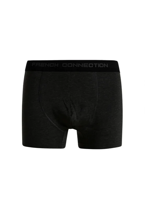 French Connection Charcoal Grey Cotton Boxers (Pack of 5) - S Image 3