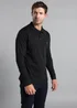 French Connection Black Cotton Long Sleeve Polo Shirts (Pack of 2) - S Image 2