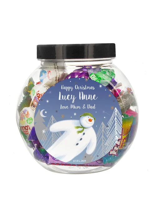 Personalised Memento Company Clear The Snowman Magical Adventure Sweet Jar - One Size Image 2