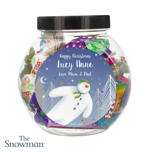 Personalised Memento Company Clear The Snowman Magical Adventure Sweet Jar - One Size Image 4