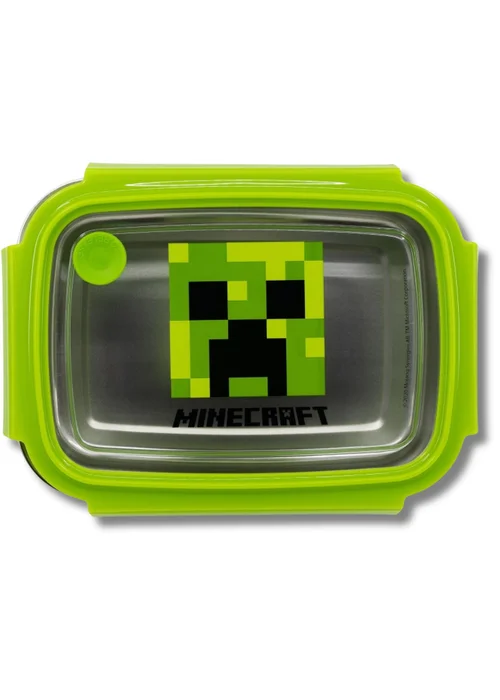 Minecraft Green Stainless Steel Sandwich Box Set With Aluminium Bottle - One Size Image 4