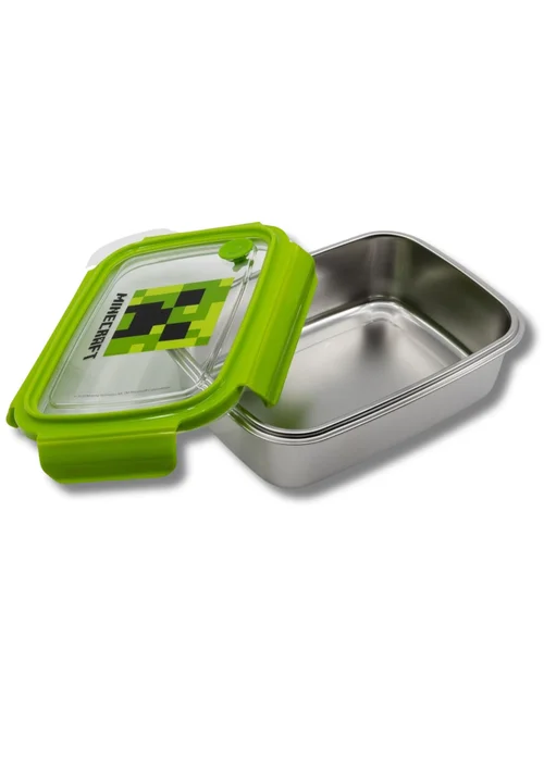 Minecraft Green Stainless Steel Sandwich Box Set With Aluminium Bottle - One Size Image 5