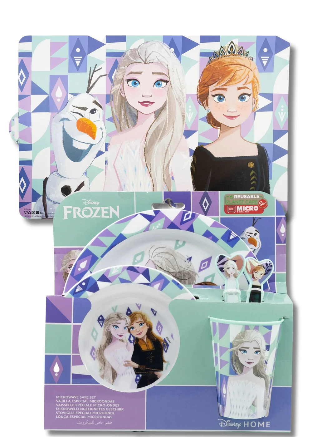 Frozen Purple Dinner Set 6pcs - One Size Image 1