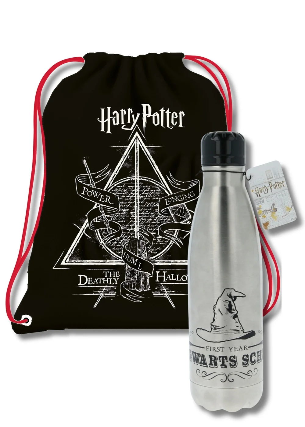 Harry Potter Black Insulated Lunch Bag Set With Bottle - One Size Image 1