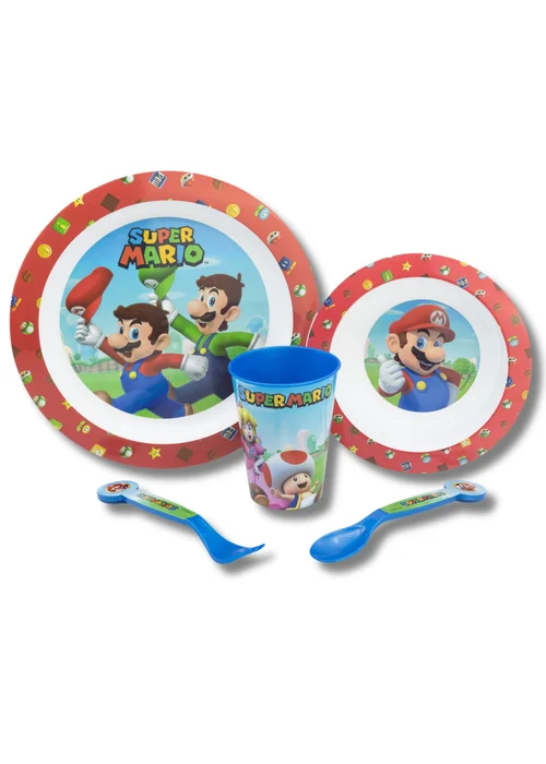 Super Mario Red Dinner Set 6pcs - One Size Image 3