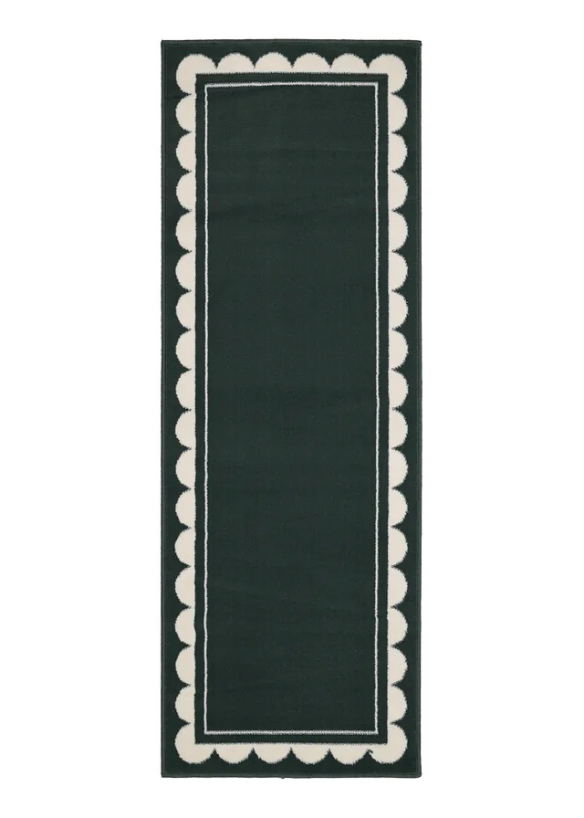 Homemaker Scallop Forest Green Runner