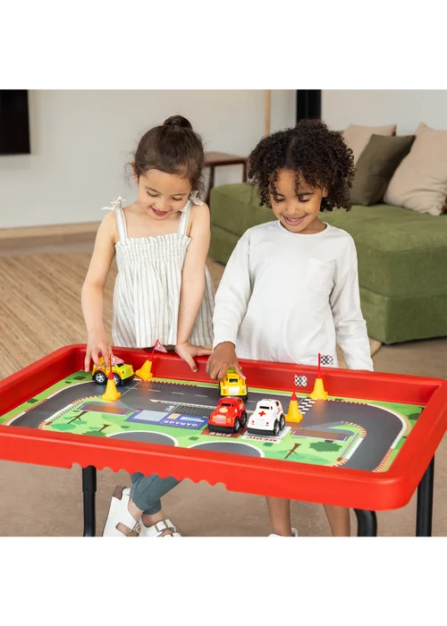 Toyrific Play Tray With City & Race Play Mat Set - One Size Image 5