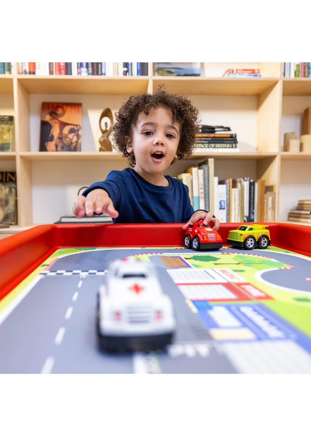 Toyrific Play Tray With City & Race Play Mat Set - One Size Image 4