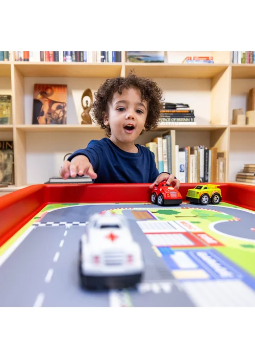 Toyrific Play Tray With City & Race Play Mat Set - One Size Image 4