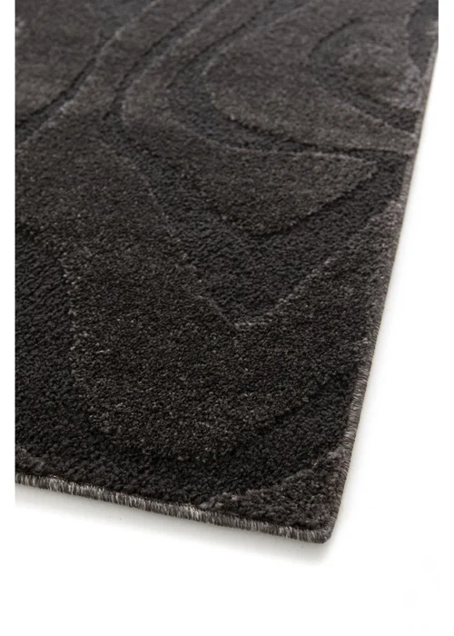 Homemaker Reef Ripple Charcoal Anthracite Rug - 120 x 170 Image 5