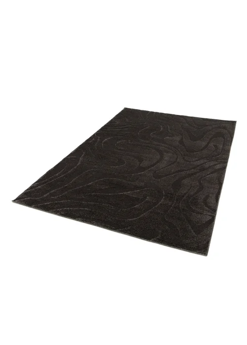 Homemaker Reef Ripple Charcoal Anthracite Rug - 120 x 170 Image 6