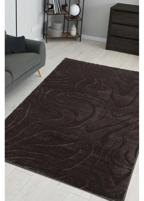 Homemaker Reef Ripple Charcoal Anthracite Rug - 120 x 170 Image 1