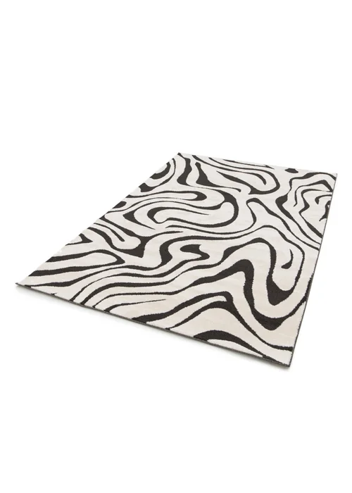 Homemaker Reef Ripple Black/Off White Mono Rug - 80 x 150 Image 5