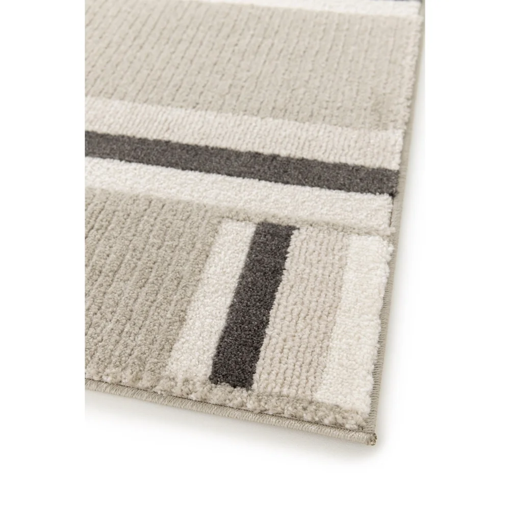 Homemaker Milan Grey/Stone/Cream Blocks Rug - 160 X 230 Image 4