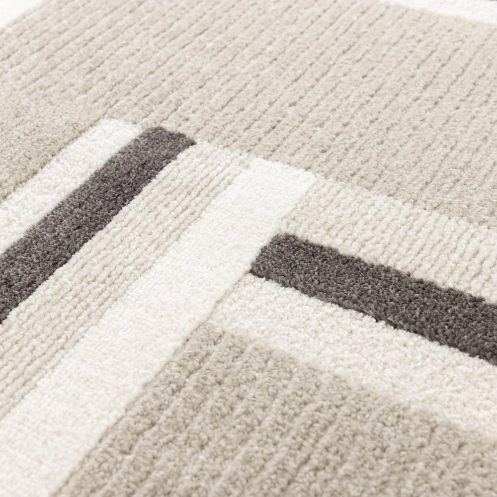 Homemaker Milan Grey/Stone/Cream Blocks Rug - 160 X 230 Image 2