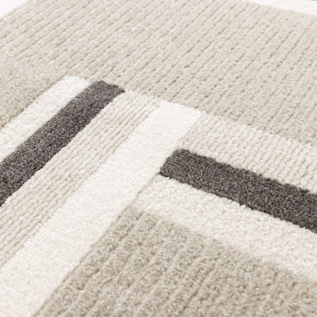 Homemaker Milan Grey/Stone/Cream Blocks Rug