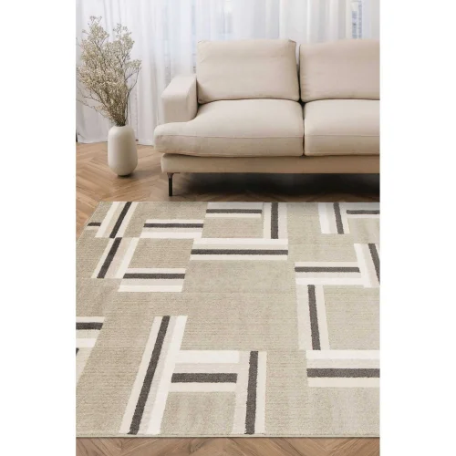 Homemaker Milan Grey/Stone/Cream Blocks Rug - 160 X 230 Image 1