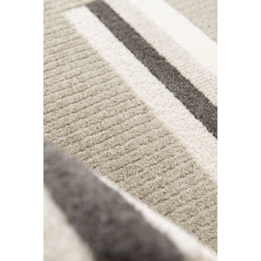 Homemaker Milan Grey/Stone/Cream Blocks Rug - 160 X 230 Image 3