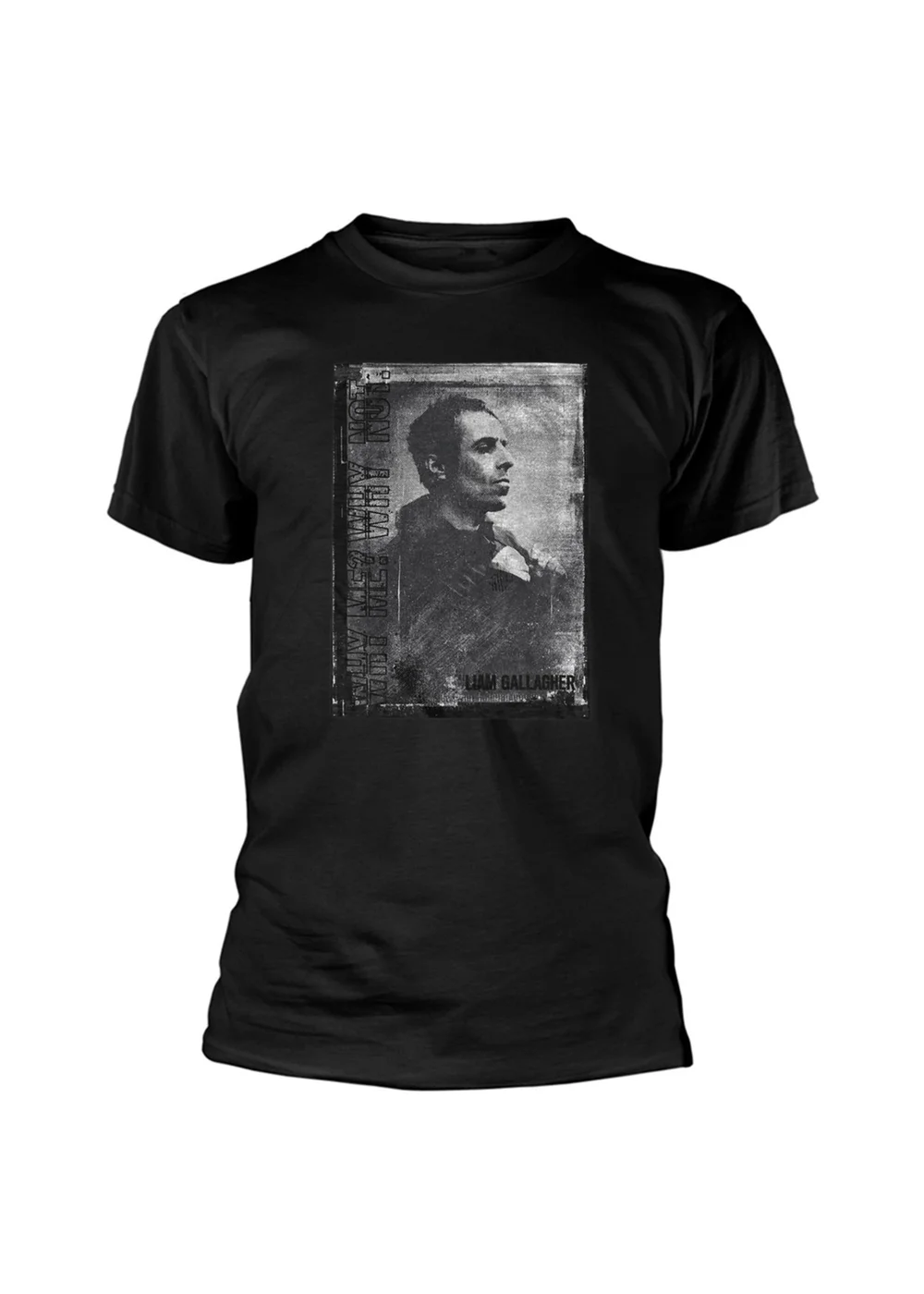 Oasis Liam Gallagher Black Monochrome Cotton T-Shirt - S Image 3