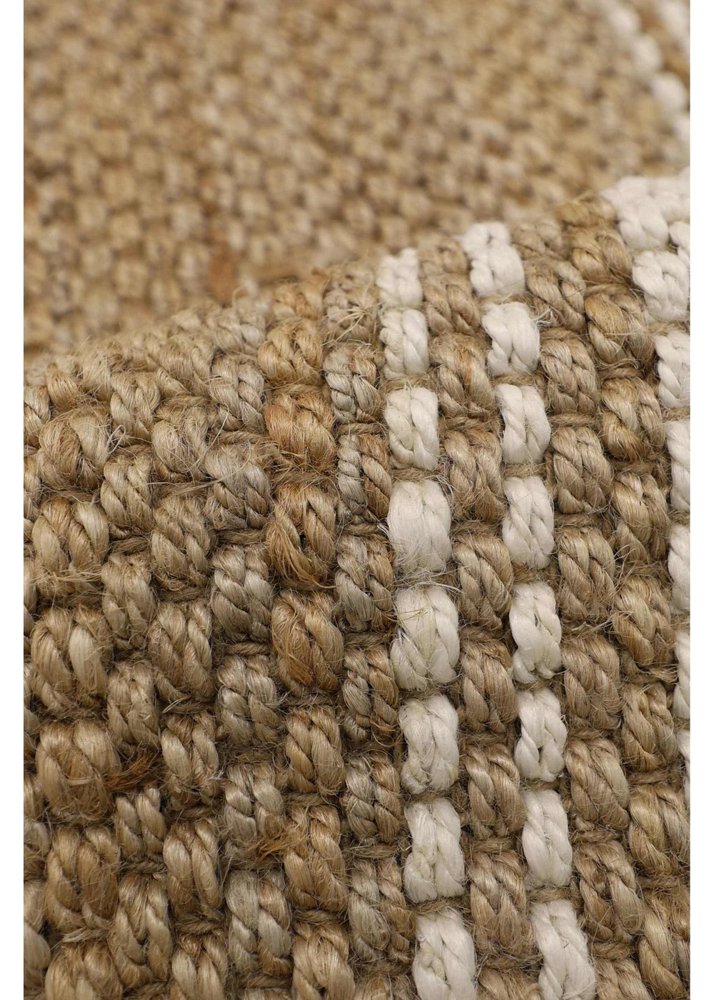 Relay Jute Stripe Natural Beige Runner - 100 x 150 Image 4