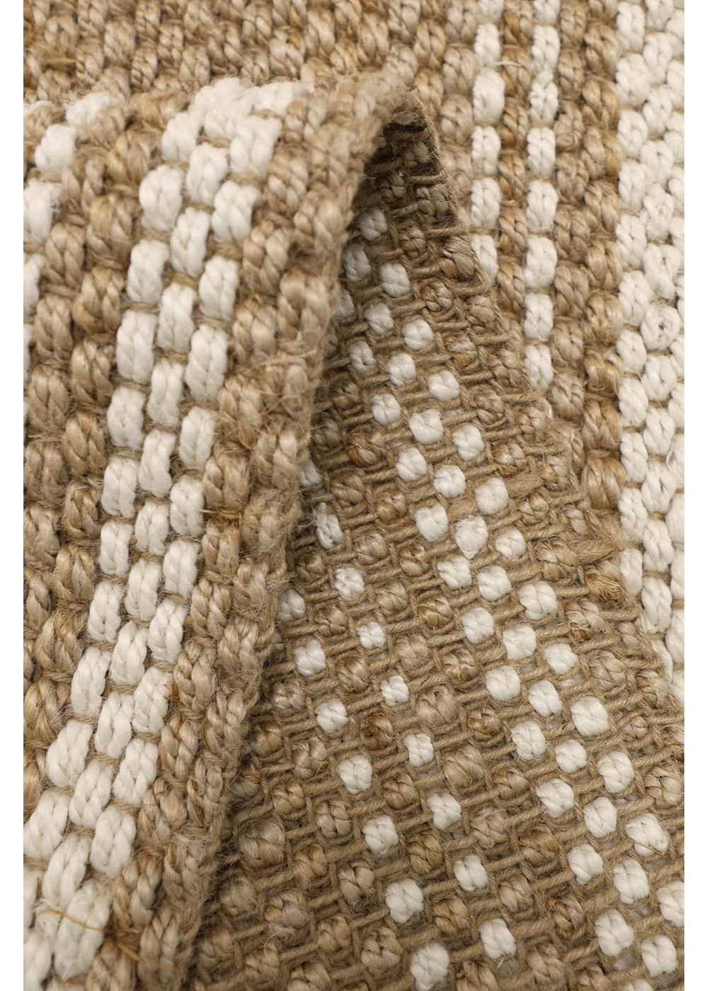 Relay Jute Stripe Natural Beige Runner - 100 x 150 Image 5