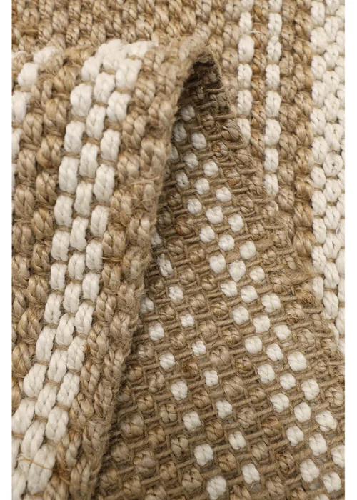 Relay Jute Stripe Natural Beige Runner - 100 x 150 Image 5