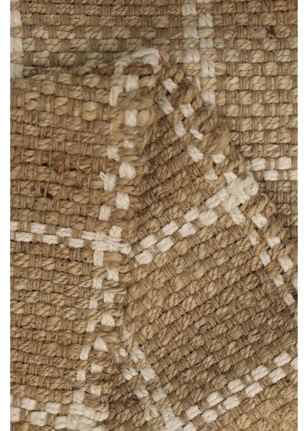 Relay Jute Check Natural Beige Rug - 100 x 150 Image 5