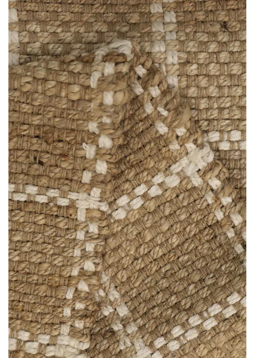 Relay Jute Check Natural Beige Rug - 100 x 150 Image 5