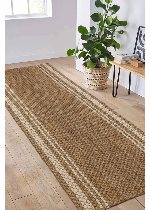 Relay Jute Stripe Natural Beige Runner
