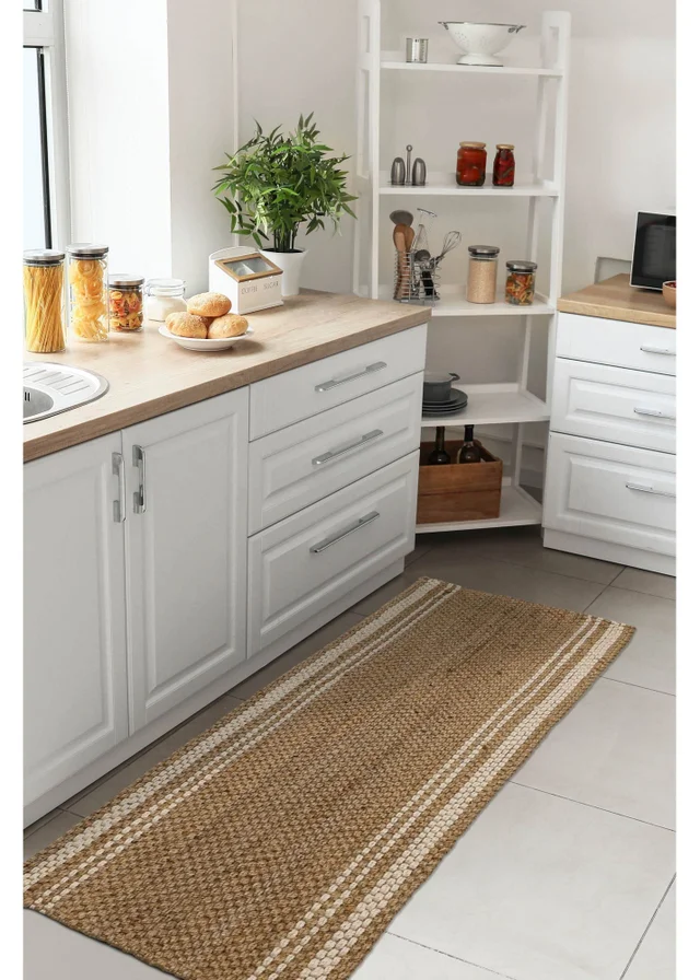 Relay Jute Stripe Natural Beige Runner