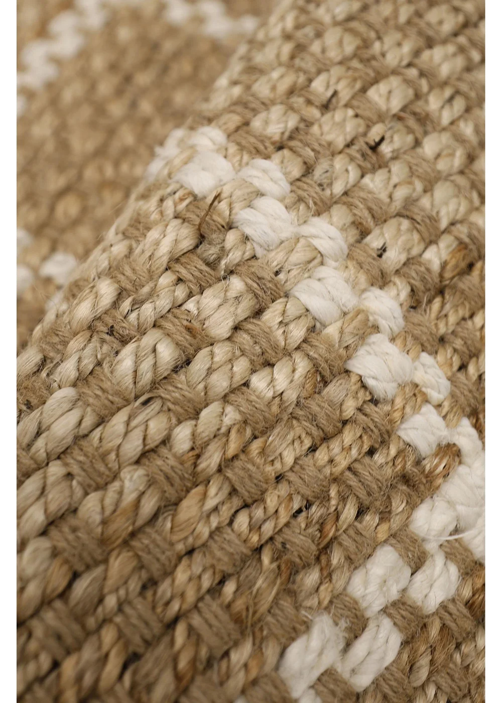 Relay Jute Check Natural Beige Runner - 60 X 180 Image 4