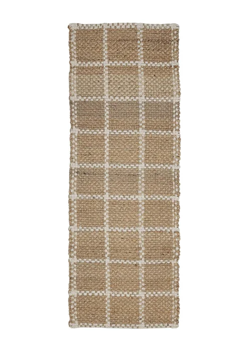 Relay Jute Check Natural Beige Runner - 60 X 180 Image 3